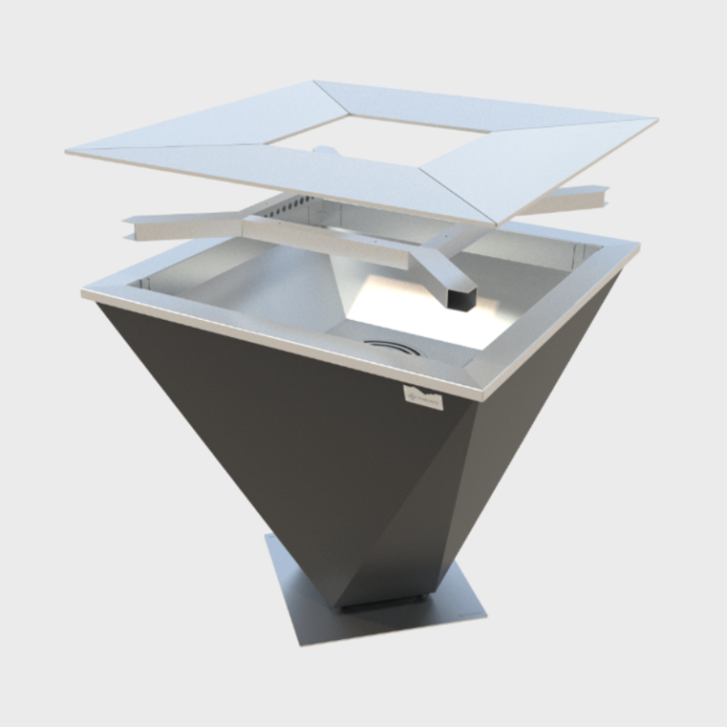 Theiss Cevio Feuergrill - Schwarz Theiss Cevio Feuergrill - Schwarz mit rauchloser system und Teppayakiplatten