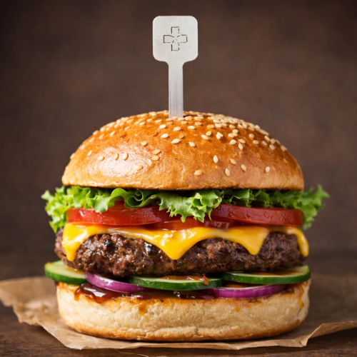 Burgerspiess aus Edelstahl von Theiss im Burger