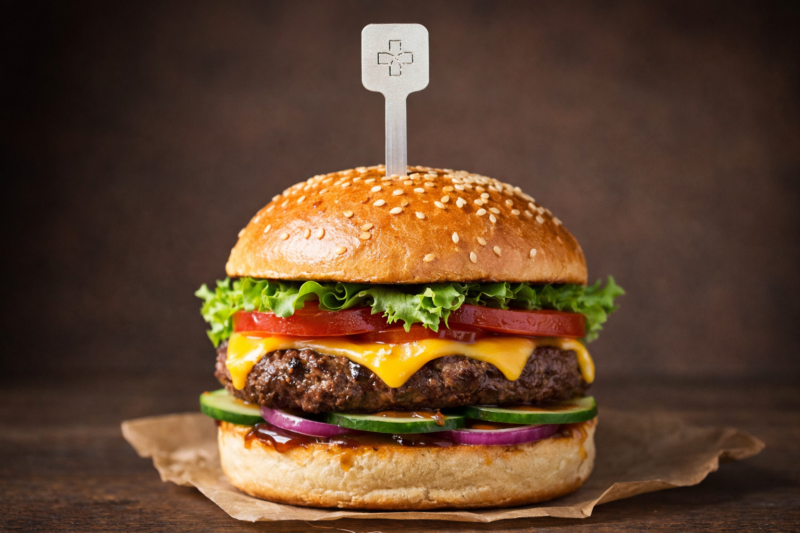 Burgerspiess aus Edelstahl von Theiss im Burger