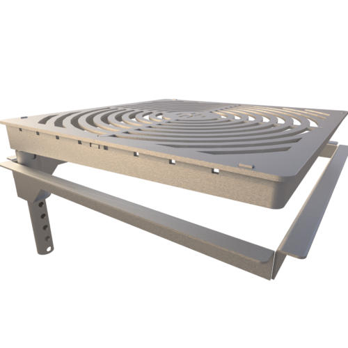 Theiss Edelstahl Schwenkgrill mit Multifunktionen zum grillen.